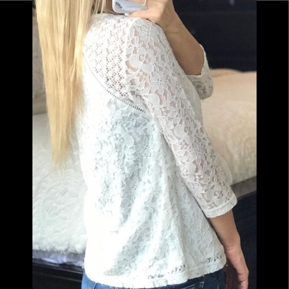 Anthropologie Skies Are Blue Long Sleeve Lace Top - Picture 4 of 5